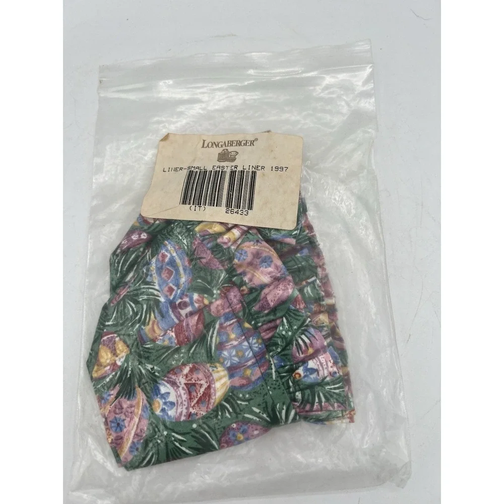 🌷 Longaberger 1997 Small Easter Basket Liner – Easter Eggs Pattern 🌷‎